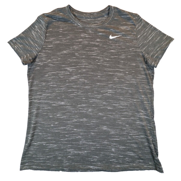 Nike Dri-Fit Top Large Women's Black Training Performance Short Sleeve Tee Sport - Picture 1 of 5
